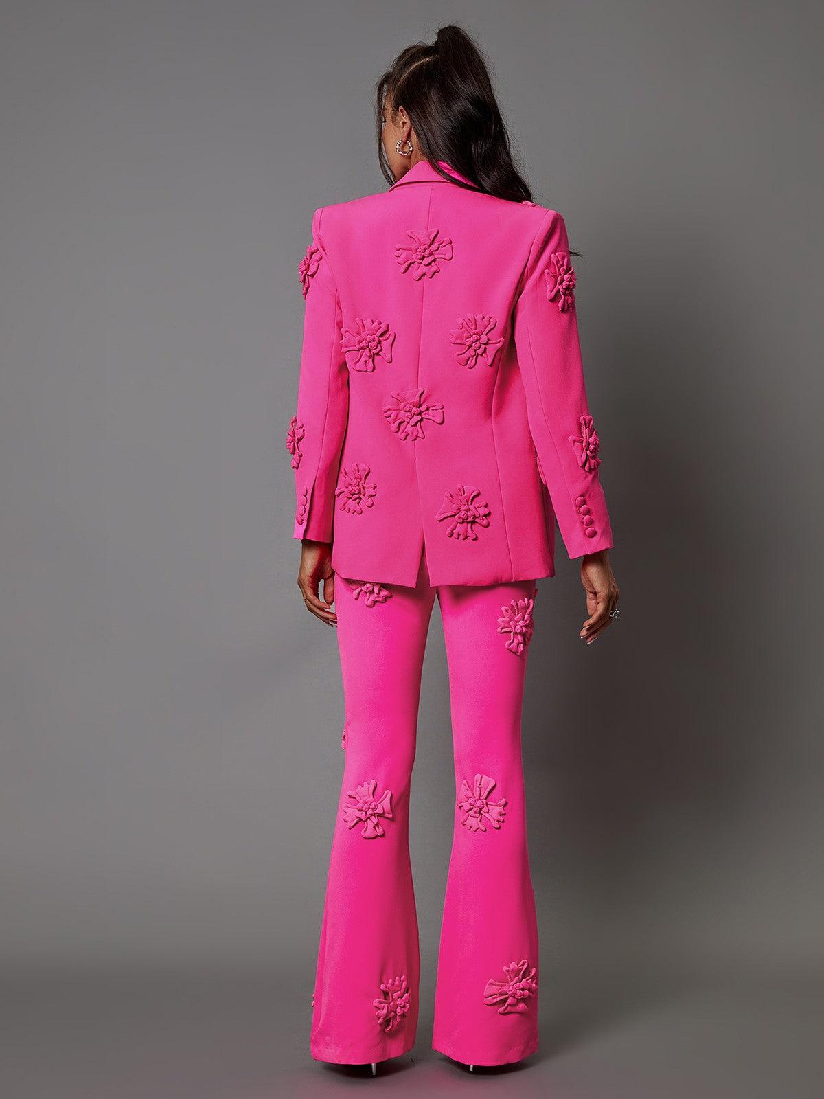Indiana Floral Embellished Blazer Set - Mew Mews Fashion