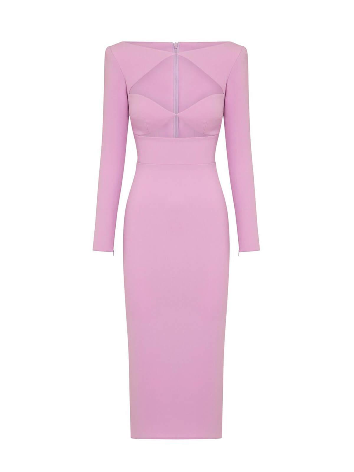 Isobel Long Sleeve Cutout Bandage Dress - Mew Mews Fashion