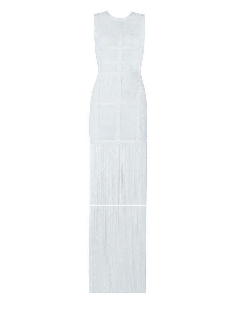 Julie Bustier Fringed Midi Dress - Mew Mews Fashion
