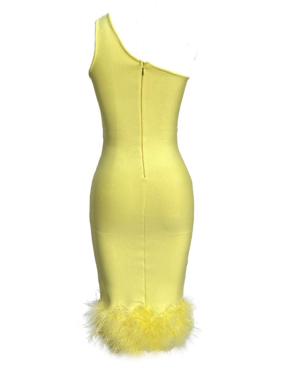 Lane One Shoulder Cutout Bandage Dress - Mew Mews Fashion