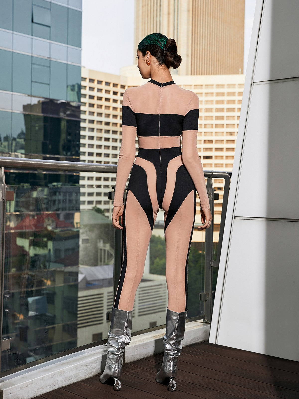 Leatrice Square Stripe Jumpsuit