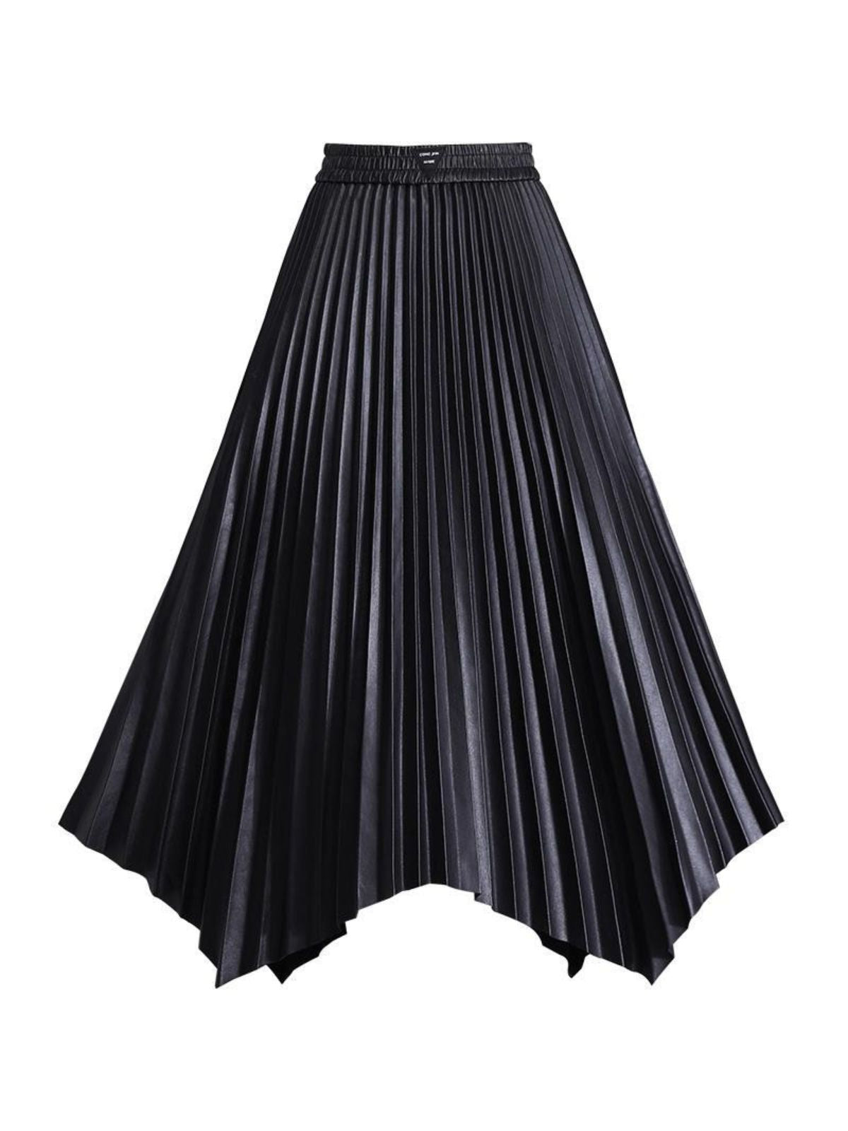 Lian Leather Pleated Skirt In Black