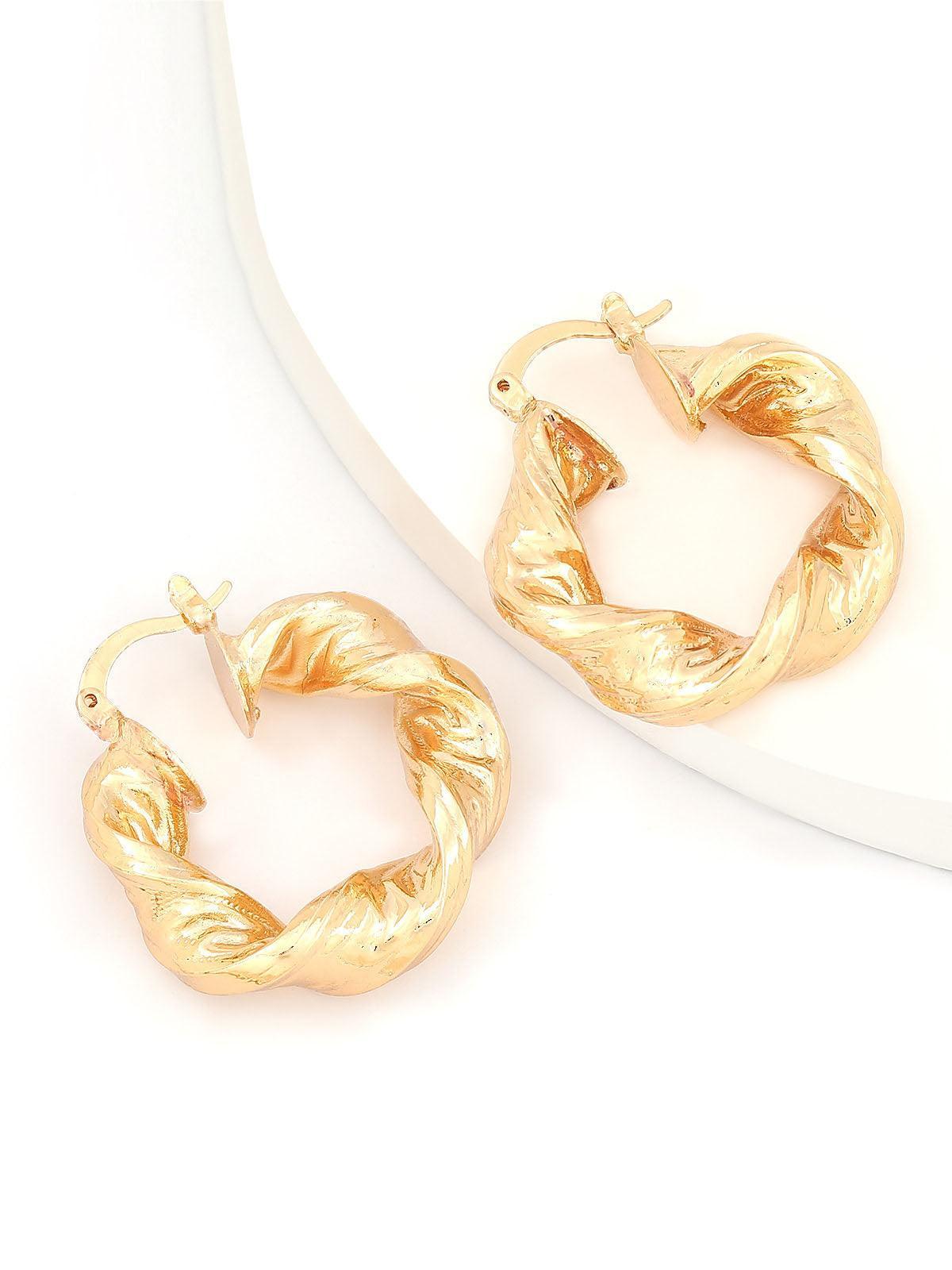 Maia Chunky Twist Hoop Earrings - Mew Mews Fashion