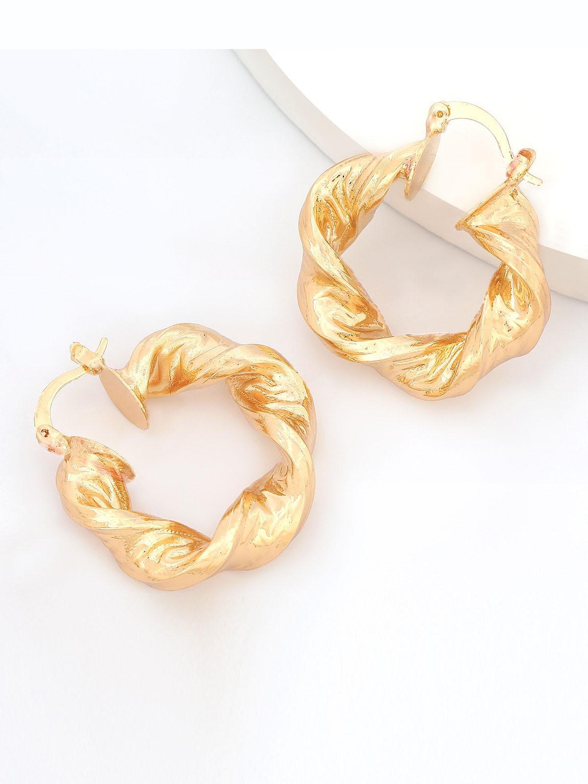 Maia Chunky Twist Hoop Earrings - Mew Mews Fashion