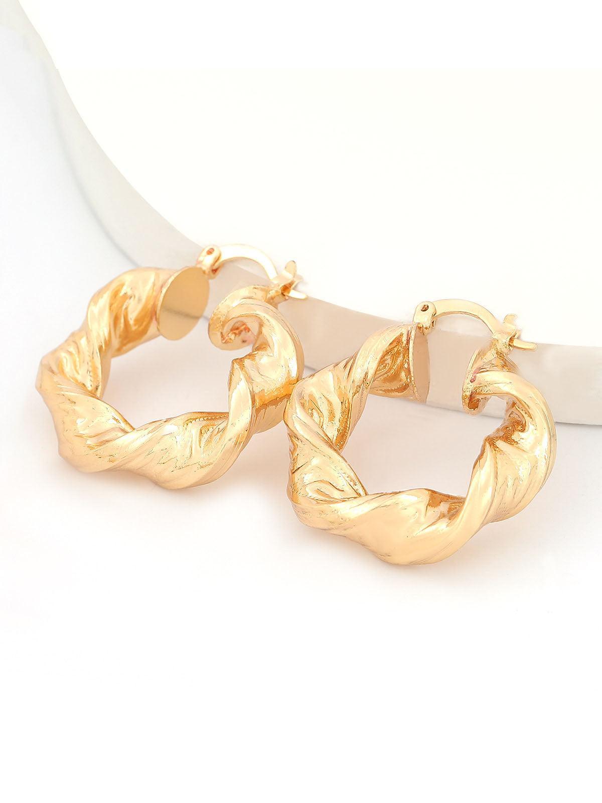 Maia Chunky Twist Hoop Earrings - Mew Mews Fashion