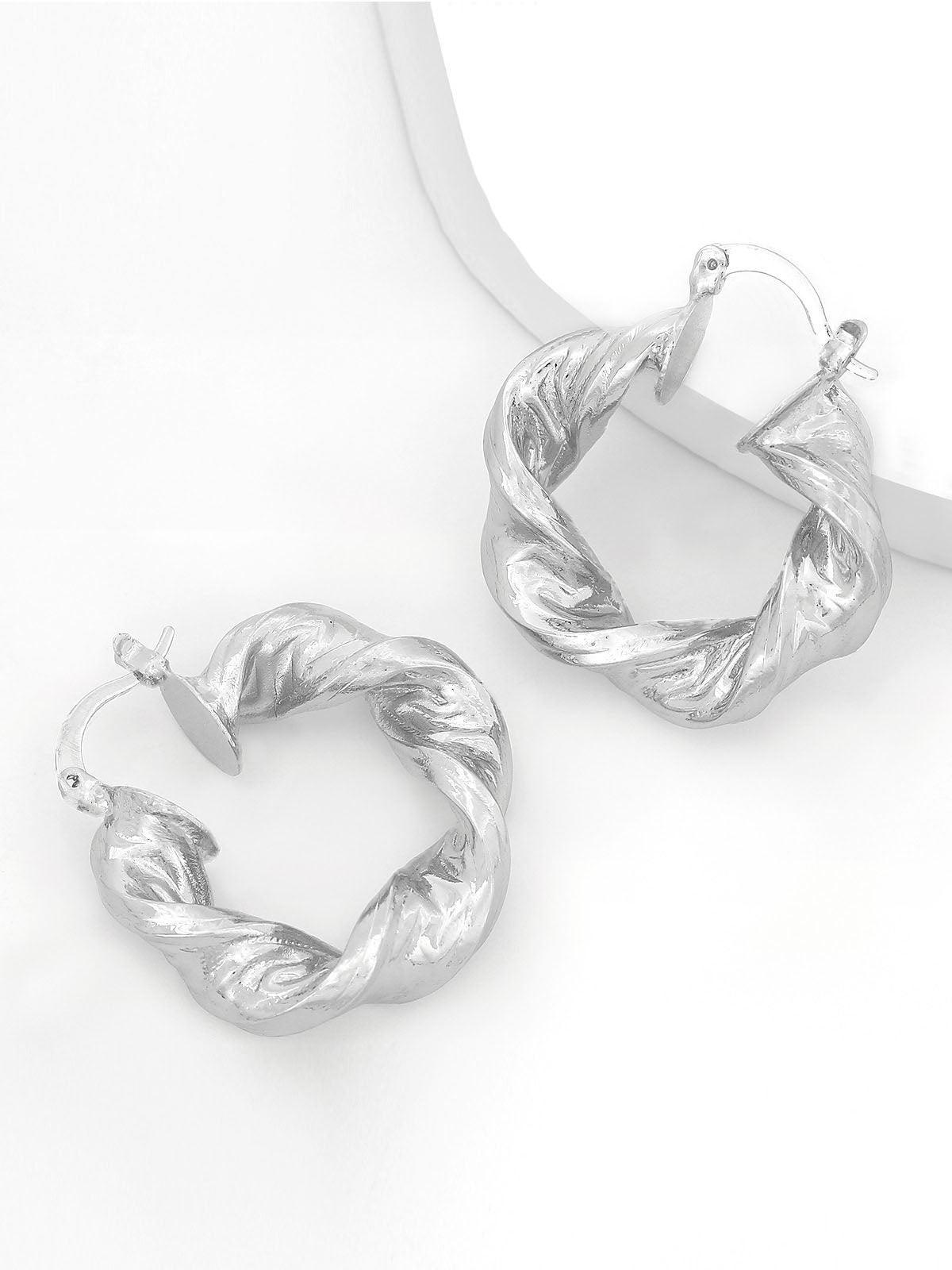 Maia Chunky Twist Hoop Earrings - Mew Mews Fashion