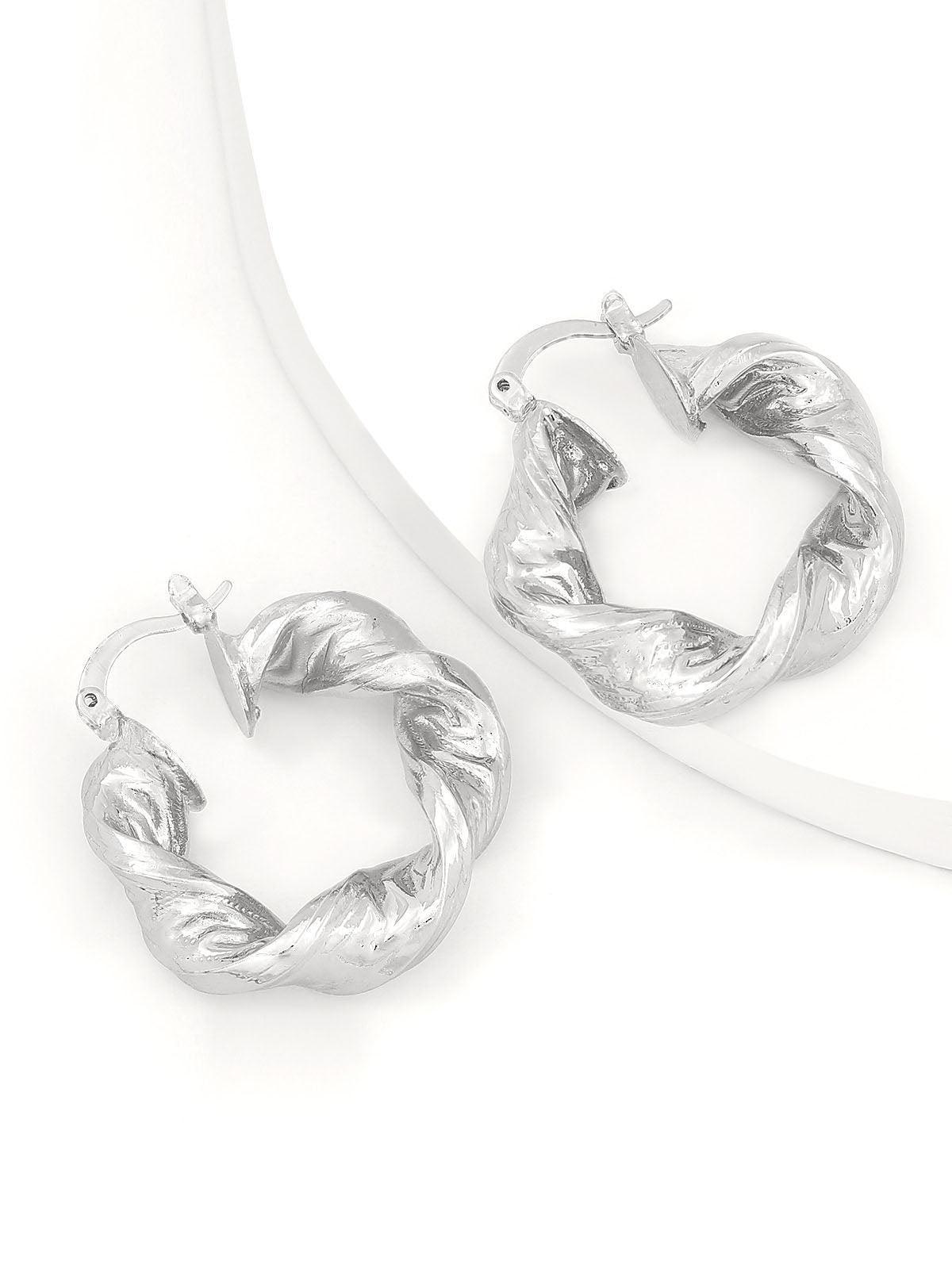 Maia Chunky Twist Hoop Earrings - Mew Mews Fashion