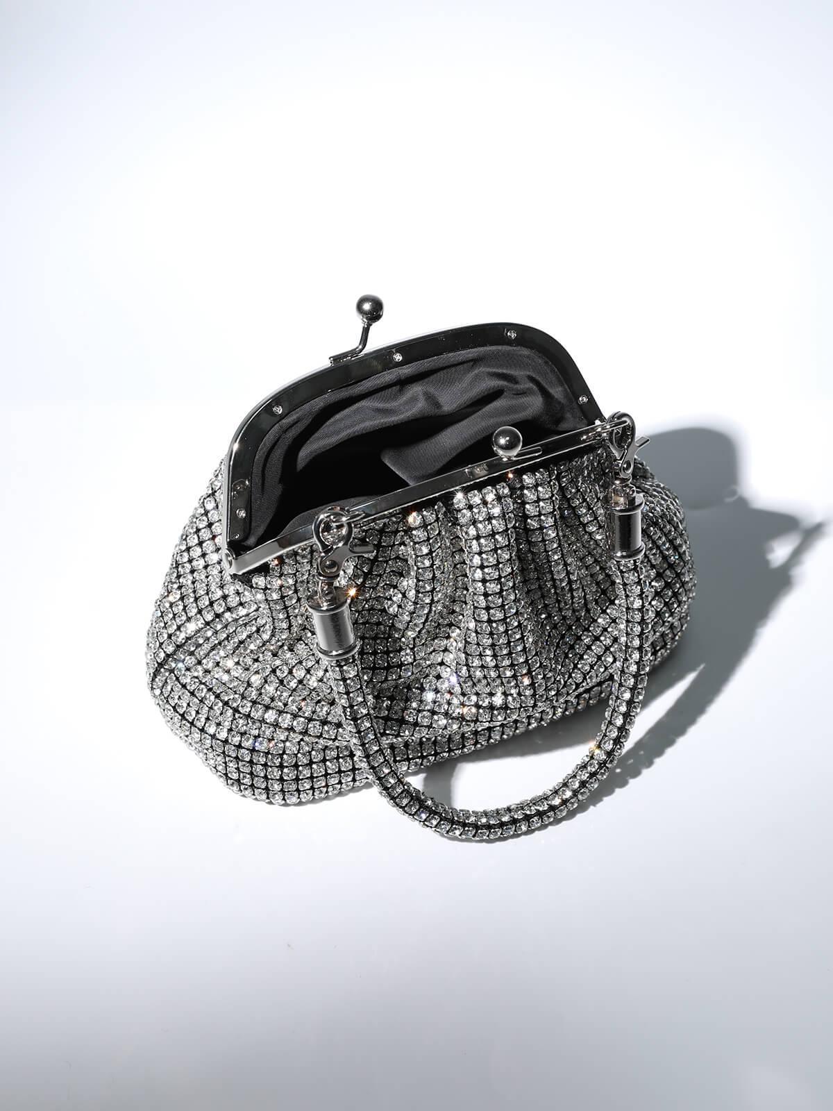 Mairead Shell Clutch In Silver - Mew Mews Fashion