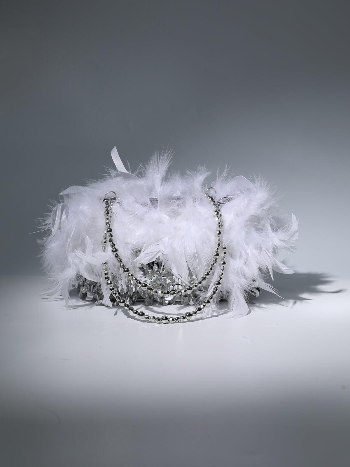 Martina Sequin Feather Shoulder Bag - Mew Mews Fashion
