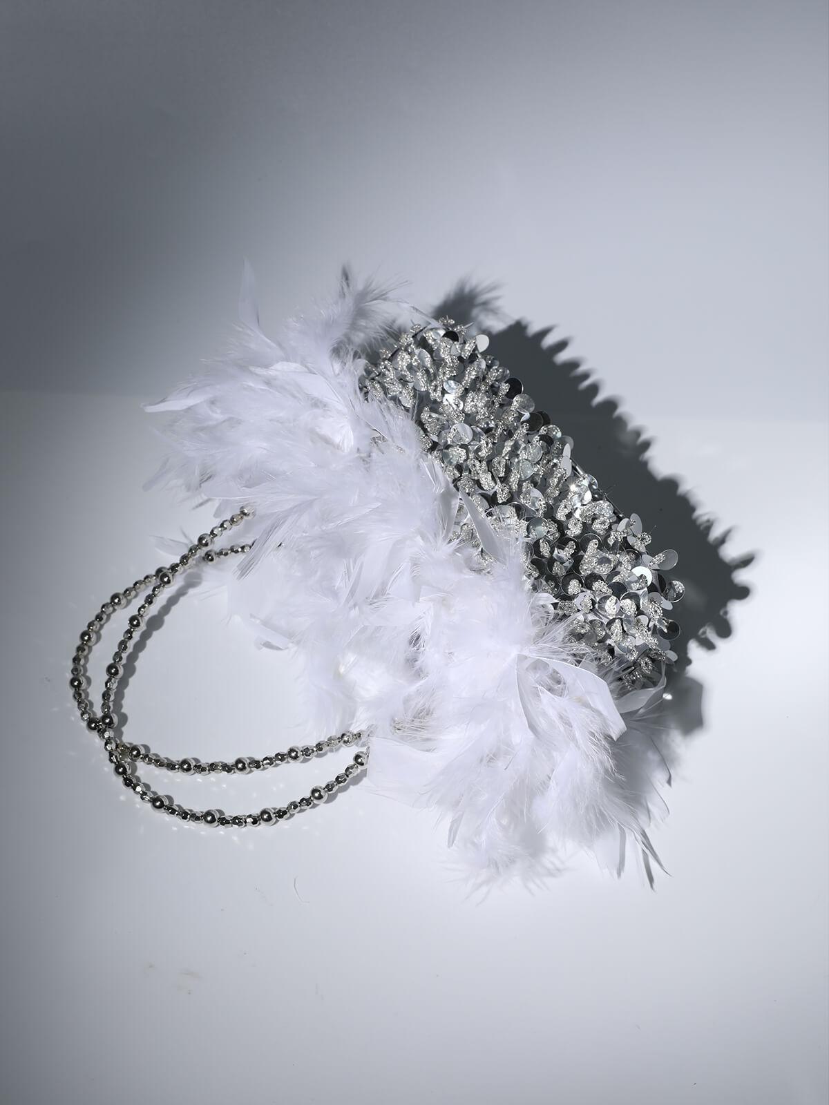 Martina Sequin Feather Shoulder Bag - Mew Mews Fashion