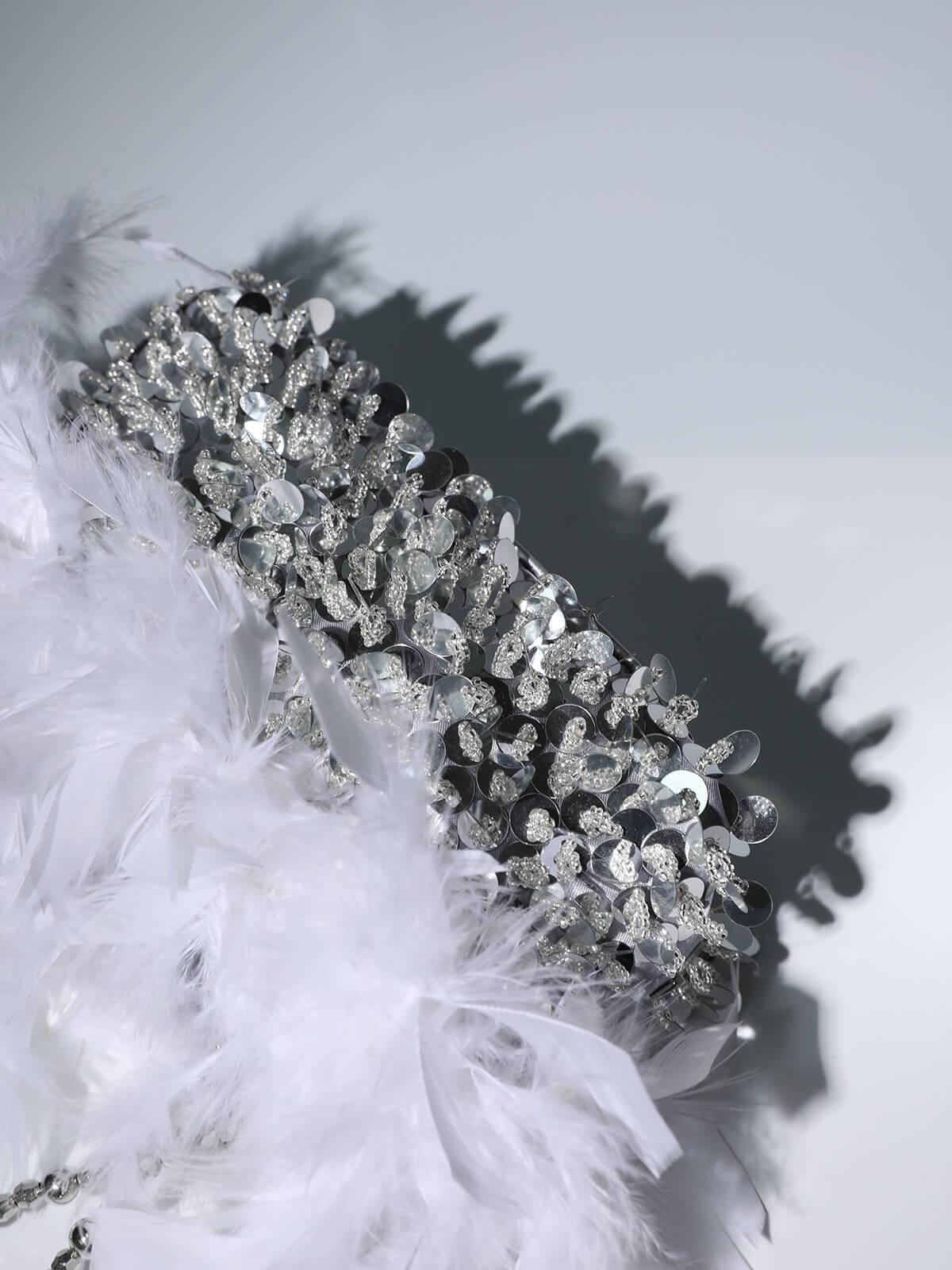 Martina Sequin Feather Shoulder Bag - Mew Mews Fashion