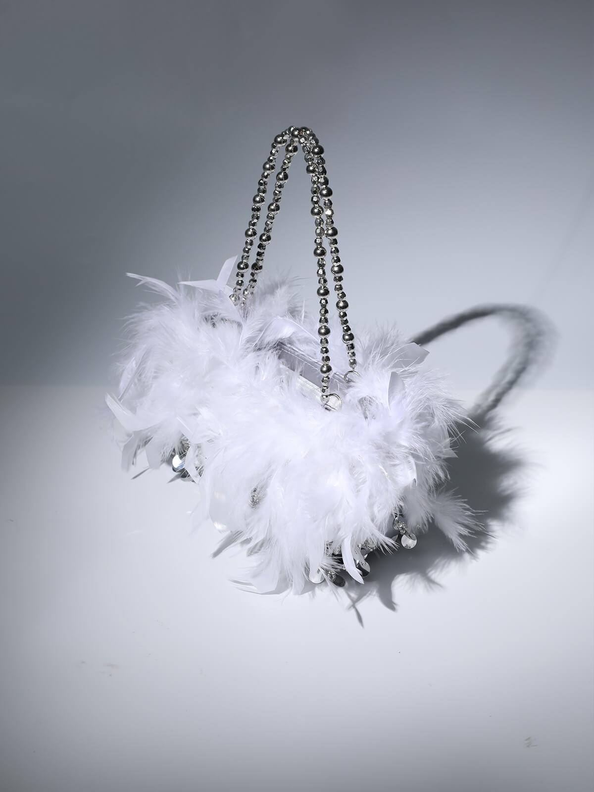 Martina Sequin Feather Shoulder Bag - Mew Mews Fashion