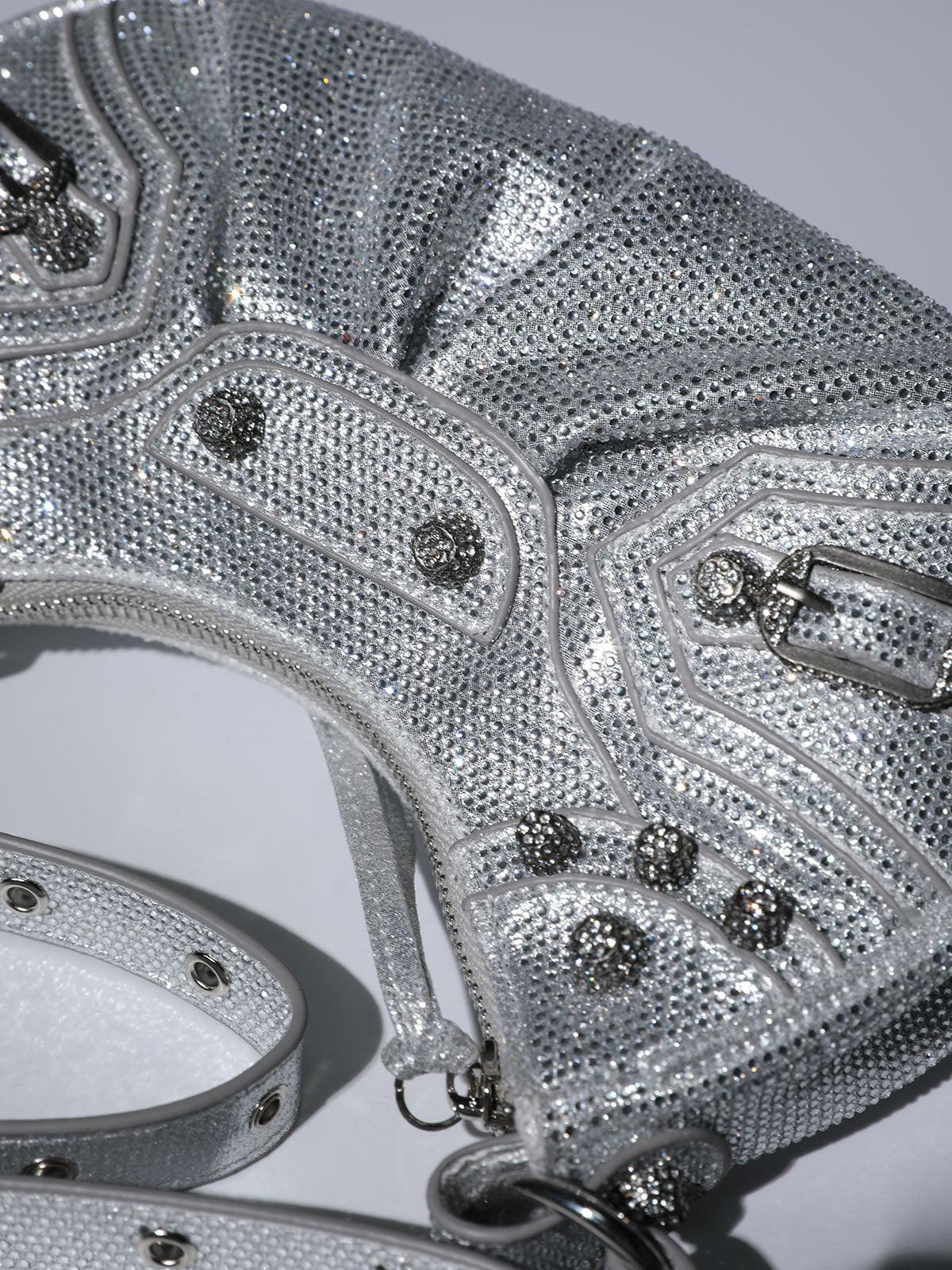 Misty Rhinestone Shoulder Bag In Silver - Mew Mews Fashion