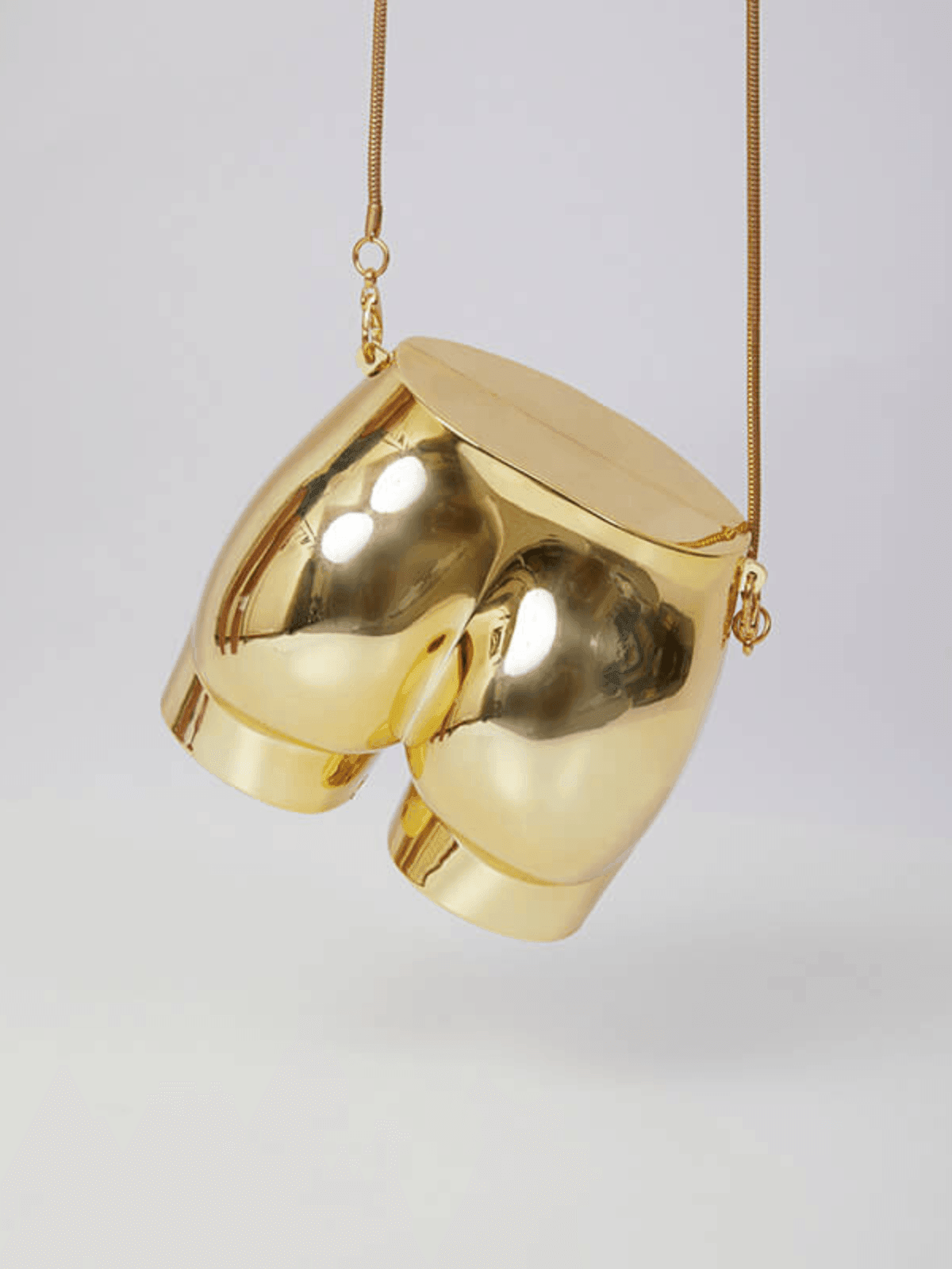 Morwenna Acrylic Butt Bag In Gold - Mew Mews Fashion