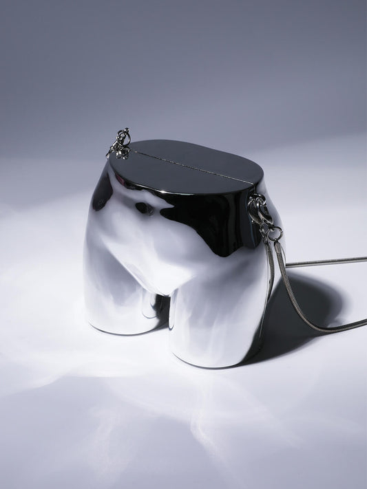 Morwenna Acrylic Butt Bag In Silver