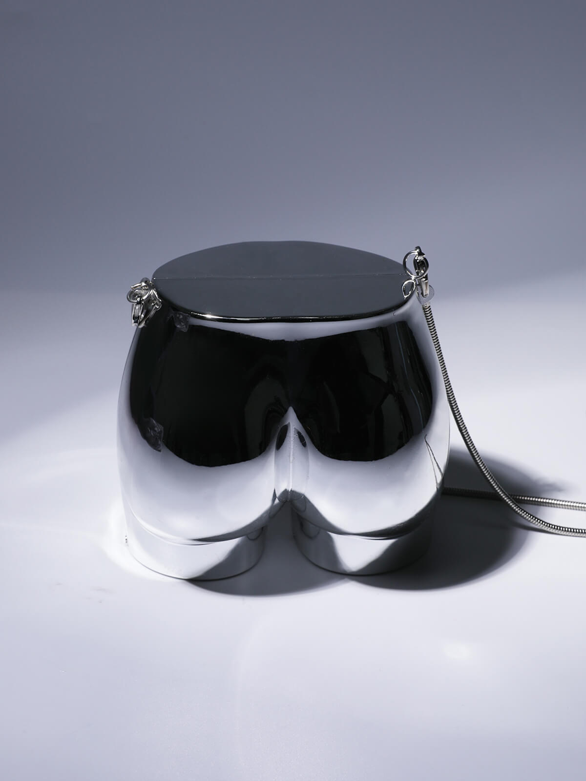 Morwenna Acrylic Butt Bag In Silver