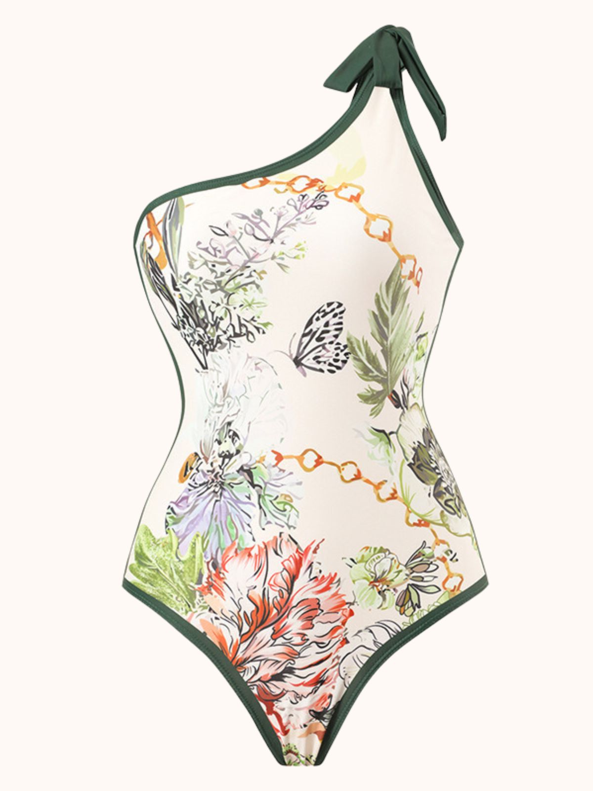 Nadine Printed Swimwear Two Piece Set In Green