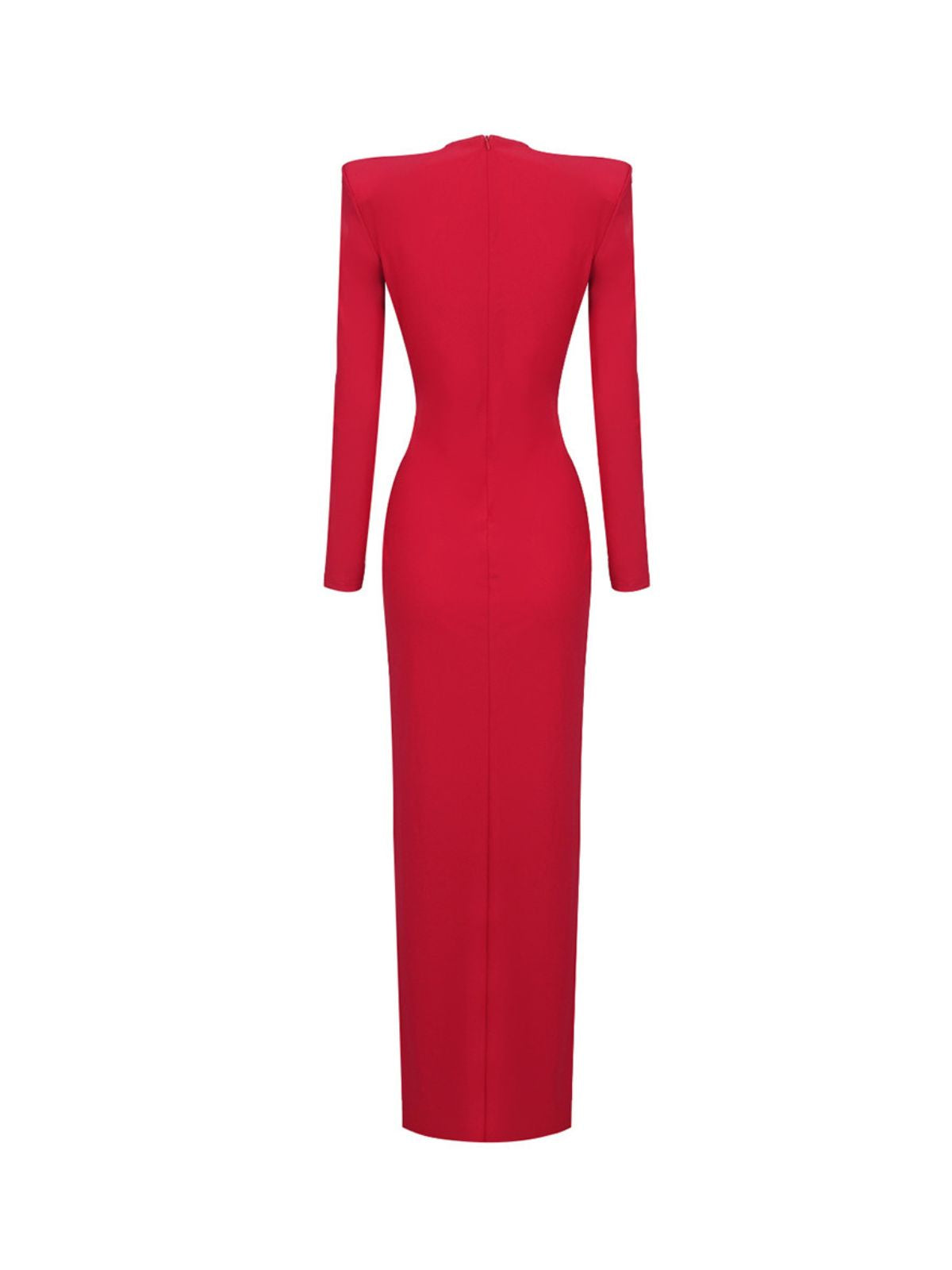 Nakano V Neck Ruched Dress In Red