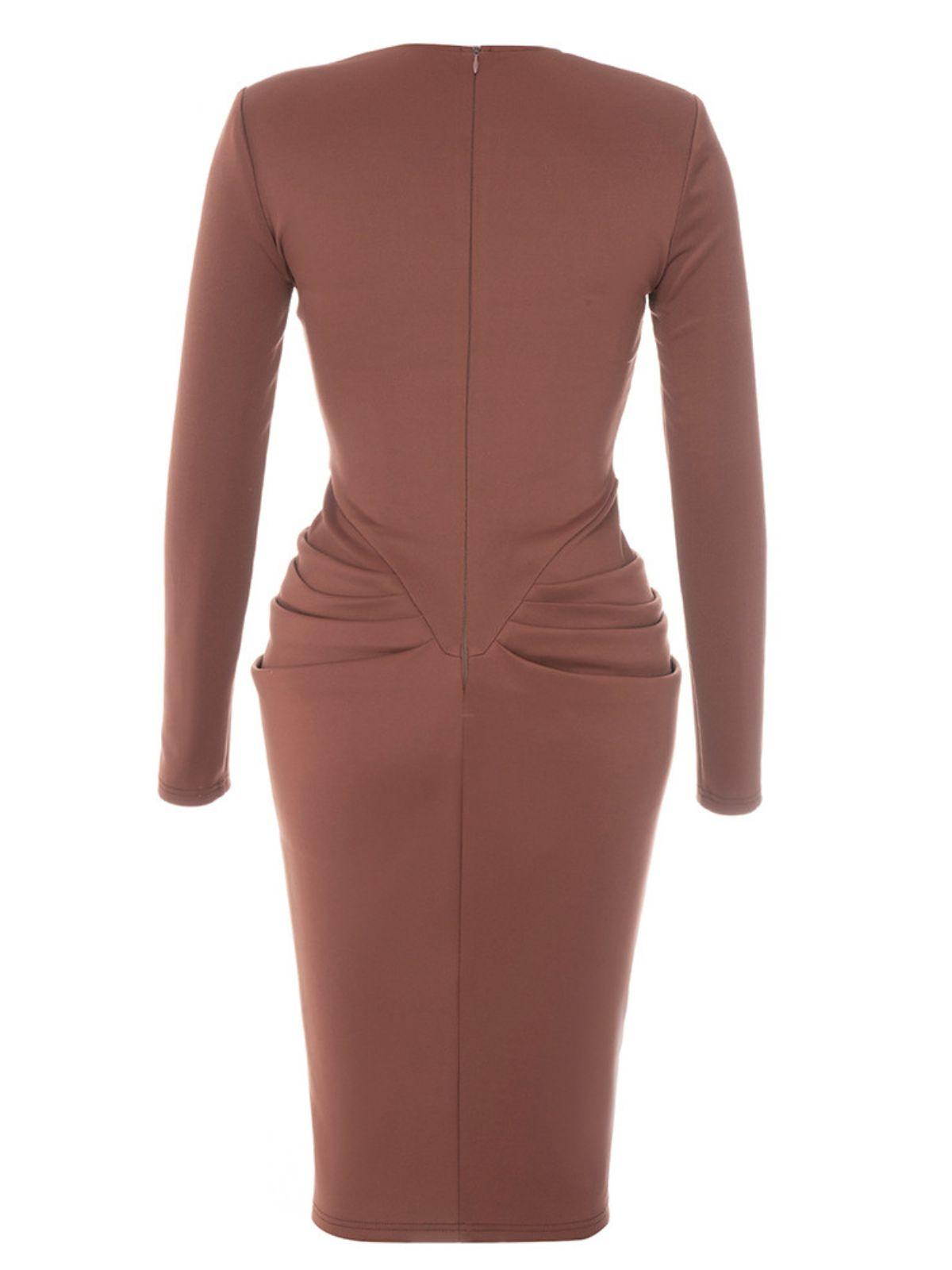 Noelani Long Sleeve Corset Midi Dress - Mew Mews Fashion