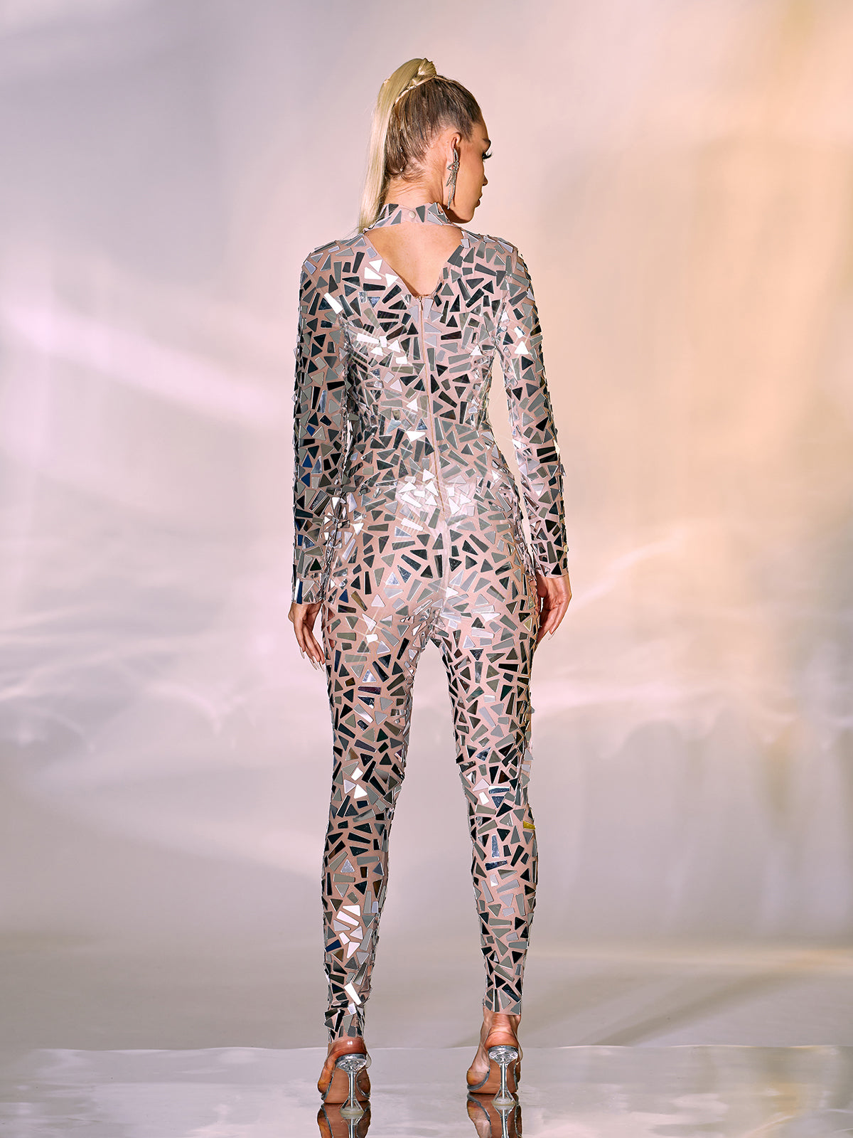 Noor Long Sleeve Embellished Jumpsuit