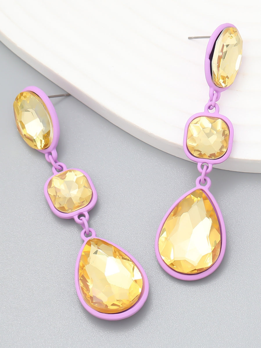 Novie Drip Rhinestone  Earrings