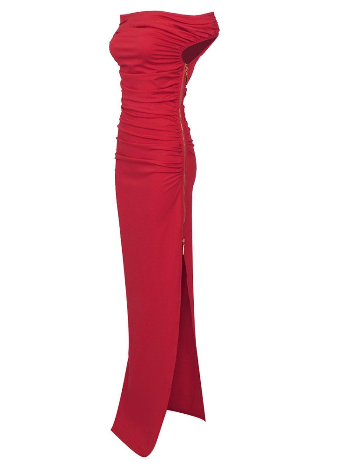 Nox Off Shoulder Split Maxi Dress - Mew Mews Fashion