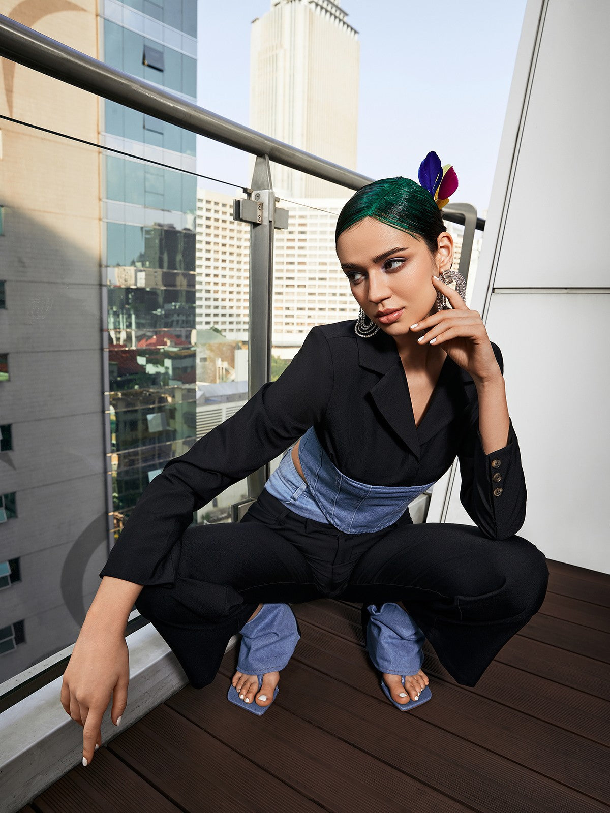 Pallas Patchwork Bodycon Blazer