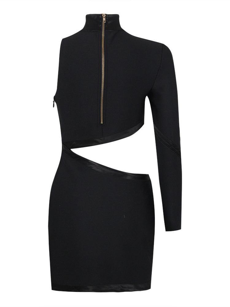 Riva One Shoulder Cutout Bandage Dress - Mew Mews Fashion