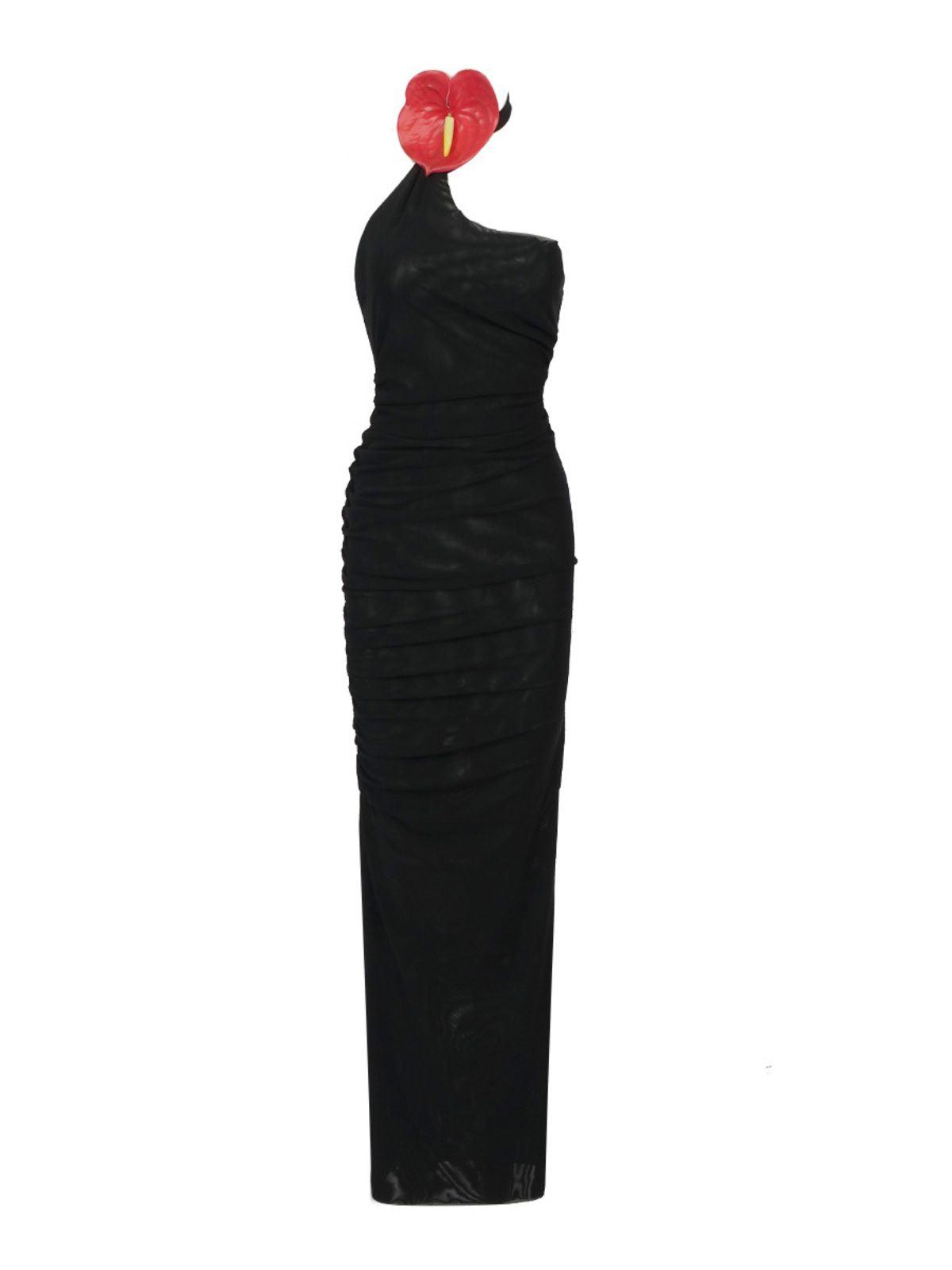 Ruby Halterneck Mesh Maxi Dress - Mew Mews Fashion