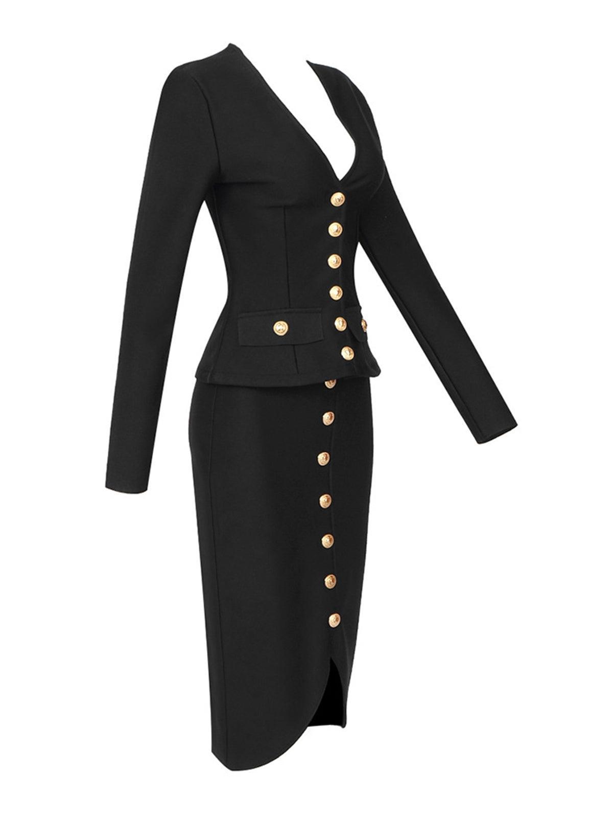 Sailor Long Sleeve Single Breasted Bandage Set - Mew Mews Fashion