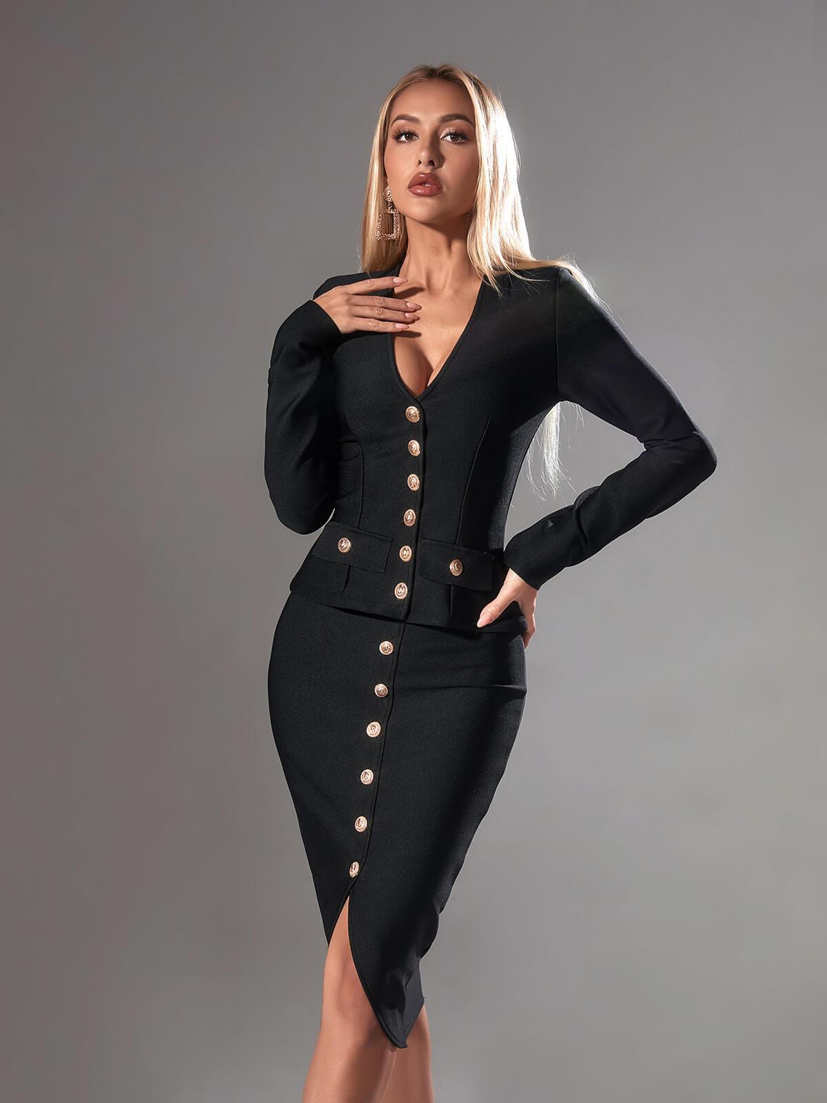 Sailor Long Sleeve Single Breasted Bandage Set - Mew Mews Fashion