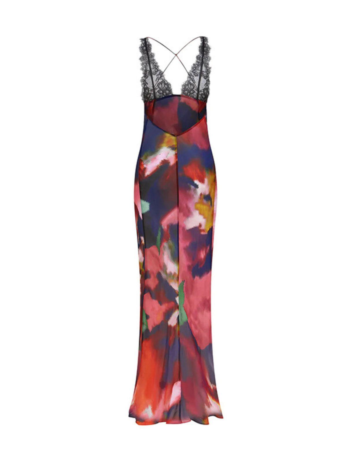 Svea Lace Floral Printed Maxi Dress - Mew Mews Fashion