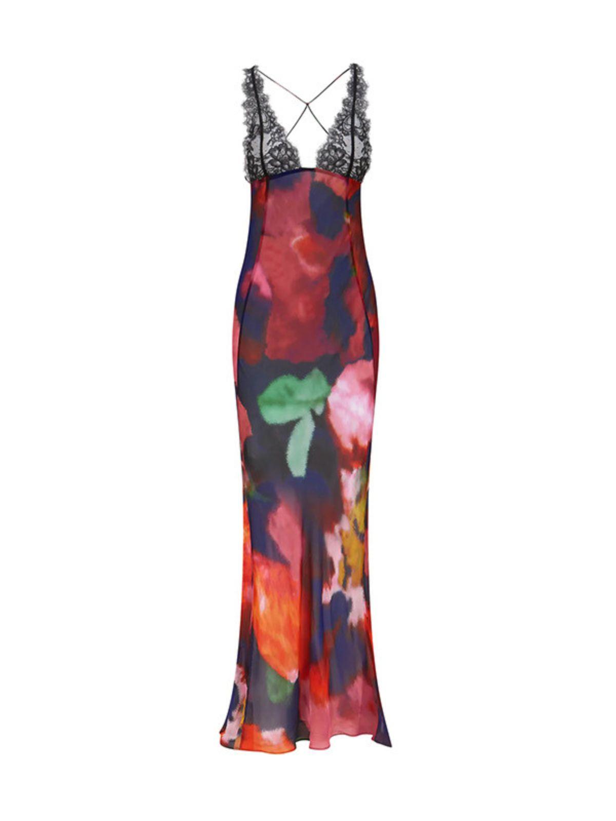 Svea Lace Floral Printed Maxi Dress - Mew Mews Fashion