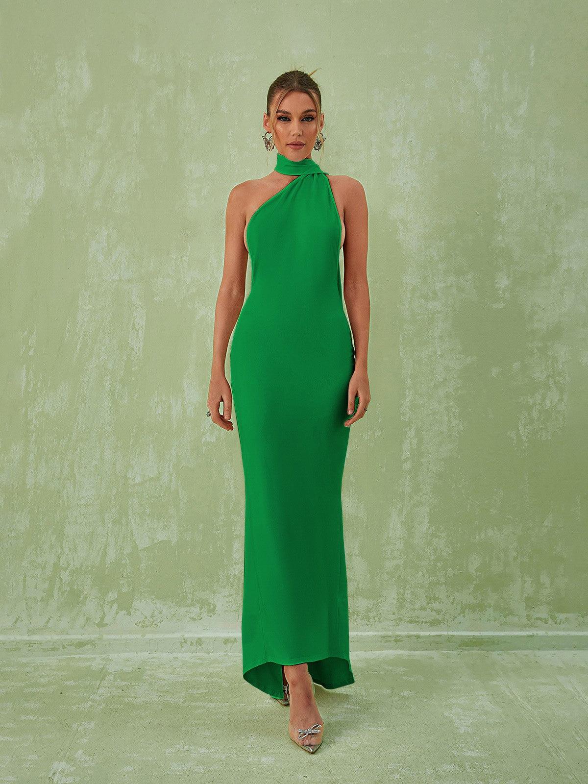 Toula Backless Maxi Dress In Green - Mew Mews Fashion