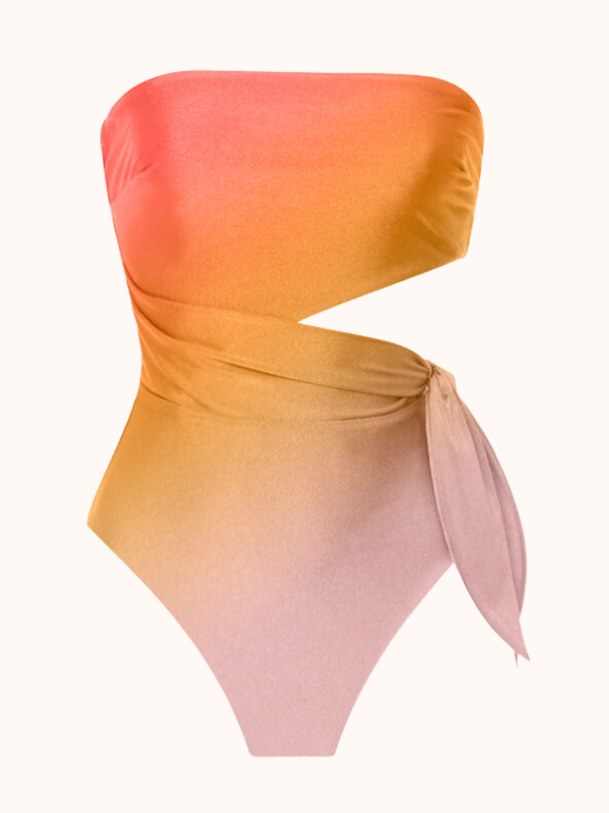 Trillian Strapless Ombre Swimwear Two Piece Set