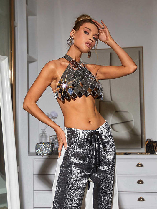 Tuuli Chainmail Crop Top - Mew Mews Fashion