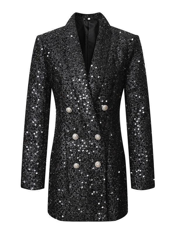 Zinnia Sequin Blazer Dress - Mew Mews Fashion
